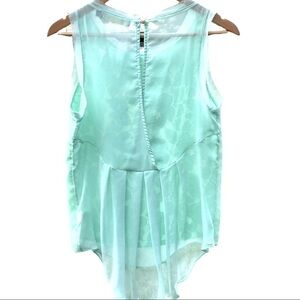 F& C Sleeveless Top, Anthropologie, M, Open Back, Fish Hem